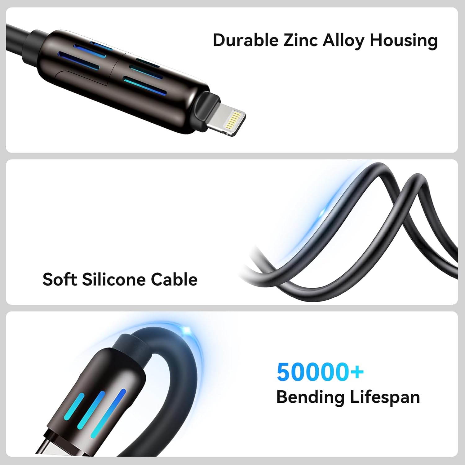 كابل شحن USB متعدد 4 في 1